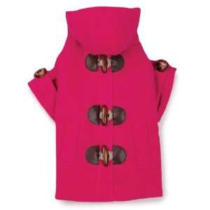   Polyester/Cotton Corduroy Toggle Dog Coat, Small, 12 Inch, Raspberry