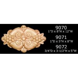    Handcarved, Oval Floral W/Grape Rosette (9070)