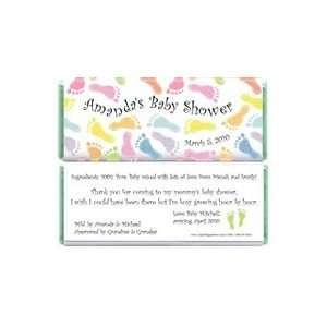  BS211a   Baby Shower Baby Feet Candy Bar Wrappers Baby