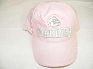 USMC MARINES BULLDOG SHADOW PINK HAT CAP MILITARY NICE UPSCALE  