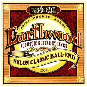  Ernie Ball Acoustic Guitar   Earthwood Folk Nylon Ball End 