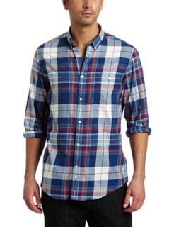   Laundered Large Scale Twill Check Long Sleeve Woven Shirt Clothing