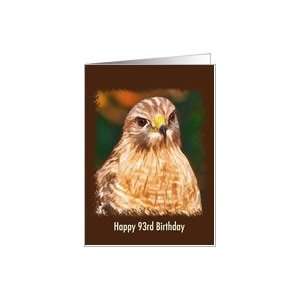 Birthday, 93rd, Red shouldered Hawk Card Toys & Games