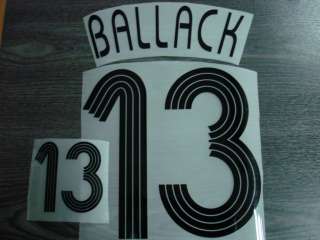 BALLACK #13 Germany Home World Cup 2006 Name Numbering  
