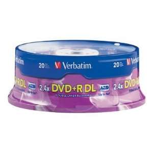    NEW 20Pk Dvd+R 8.5Gb Dl 8X Spindle   95310