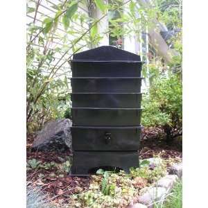   Worm Bin 4 Tray Black Worm Composter FREE GARDEN CLAW