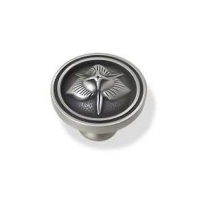  Betsy Field Orchid Brushed Satin Pewter Knob 1 1/2 L 