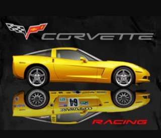 2005 2011 Yellow C6 Corvette Racing Black T Shirt  