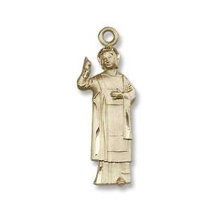  Gold Filled St. Florian Medal Pendant Charm with 18 Gold 
