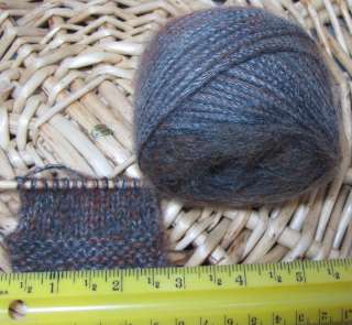 njy ball combo yarn alpaca angora gray brown tweed  