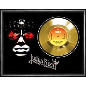   Priest Take On The World Framed Gold Record A3 Musical Instruments