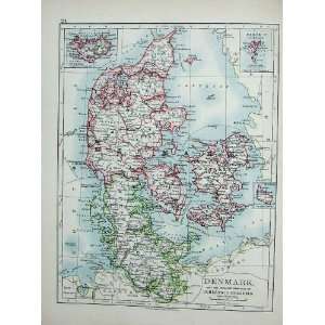  Johnston World Maps 1895 Sweden Norway Denmark Iceland 