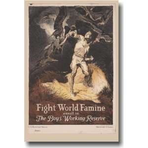  Fight World Famine   Vintage Reprint Poster Office 