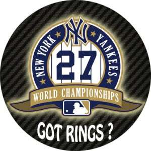 YANKEES 27 GOT RINGS Logo Circle Removable Wall Vinyl Decal 24 inch 