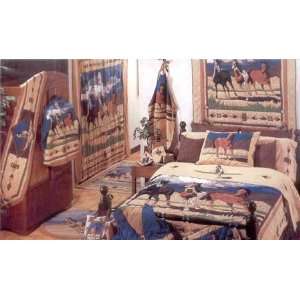  A Applique 2 Wild Horses Theme Complete Bedroom and bed in 