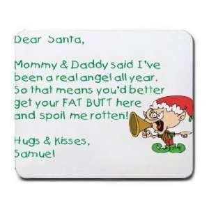  Dear Santa Letter Spoil Samuel Rotten Mousepad Office 