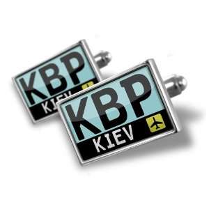 Cufflinks Airport code KBP / Kiev country Ukraine   Hand Made Cuff 