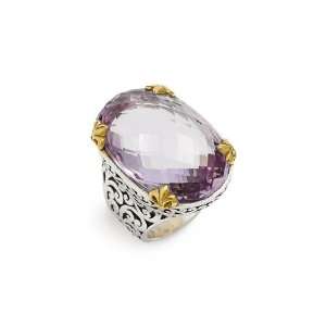    Lois Hill Rose de France Oval Stone Statement Ring Jewelry