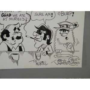    Mike Valentine Original Cartoon Sketch Signed 