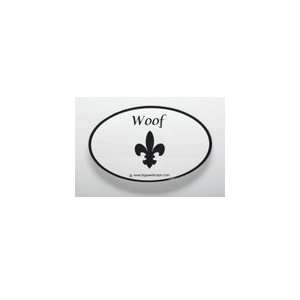 Woof Fleur de Lis Sticker Patio, Lawn & Garden