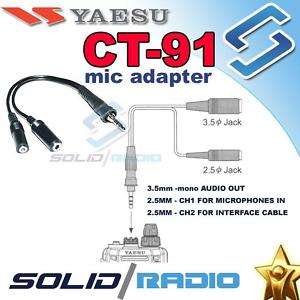 Yaesu CT 91 2 Pin Adaptor for VX 170 VX 177 VX 6R VX 7R  