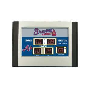 Atlanta Braves Scoreboard Desk Clock 6.5x9 Scoreboard 