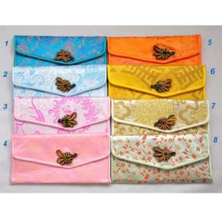 pcs women /lady silk clutch wallet /bag for 16 colors  