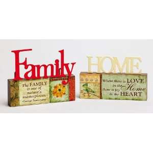   Assorted Warmth of Home Wooden/Metal Block Table Decor
