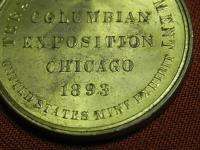 Vintage US 1853 Worlds Columbian Exposition Table Medal  