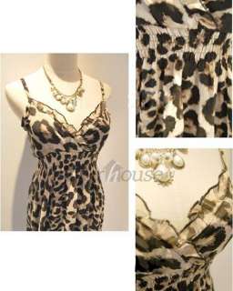 Unique braces chiffon leopard design makes the women dress more 