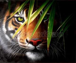 Art Hand Painted Animal Tiger Oil Painting On Canvas Ex071 ny  