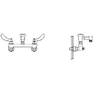 Delta Commercial 28C2084 28T Two Handle 8 Wall Mount Service Sink 