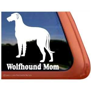  Wolfhound Mom ~ Irish Wolfhound Dog Vinyl Window Decal 