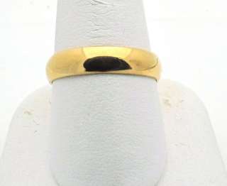 21k Solid Yellow Gold Wedding Band Ring 5 gr size 9.75  