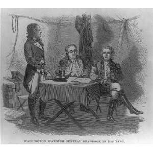   George Washington warning General Braddock in his tent