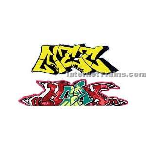  Blair Line N Scale Graffiti Decal Set #18   Nez/Hoax (2 
