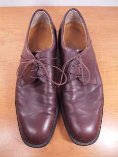 Vintage SALVATORE FERRAGAMO Brown Leather Plain toe Shoe US 11 D 