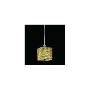 Nulco 282 6X6 SLT/CR Rhapsody 6x6 Square 1 Light Pendant With Strass 
