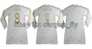 Real Madrid 2011/2012 Home Long Sleeve Soccer Jersey Shirts S/M/L/XL 