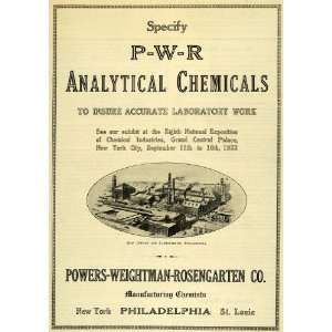  1922 Ad Analytical Chemical Laboratory Industry Chemist 