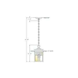  Indian Wells Large 1 Light Outdoor Hanging Lantern in Granite 