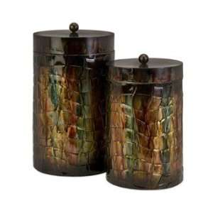  Set of 2 Breen Lidded Cylinders