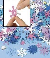 25 Snowflake Foam Sticker Snow Flake Pink Blue White  
