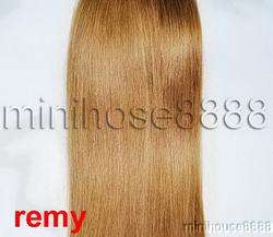 20x43REMY HUMAN HAIR CLIP IN EXTENSION #12,10pc&160g  
