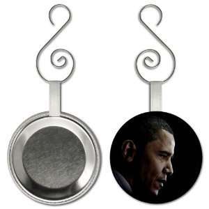   Obama Profile 2.25 Inch Button Style Hanging Ornament