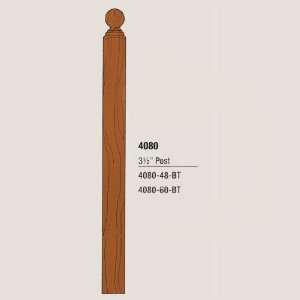  3 1/2inch Square Newel Ball Top 48inch