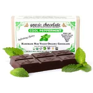 Gnosis Cool Peppermint Raw Chocolate Bar  Grocery 