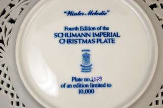   schumann imperial christmas plate series 2579 winter melodie is