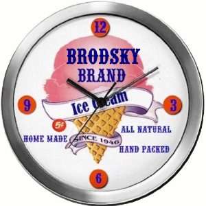  BRODSKY 14 Inch Ice Cream Metal Clock Quartz Movement 