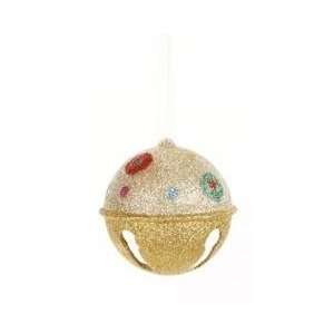  Candy Fantasy Gold Glitter Bell with Polka Dots Christmas 